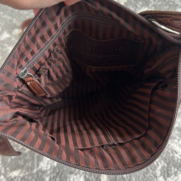 Jack Georges Genuine Leather Crossbody Voyager Handbag - Picture 8 of 16